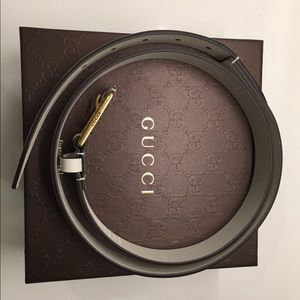 Gucci Belt White Horsebit 95cm